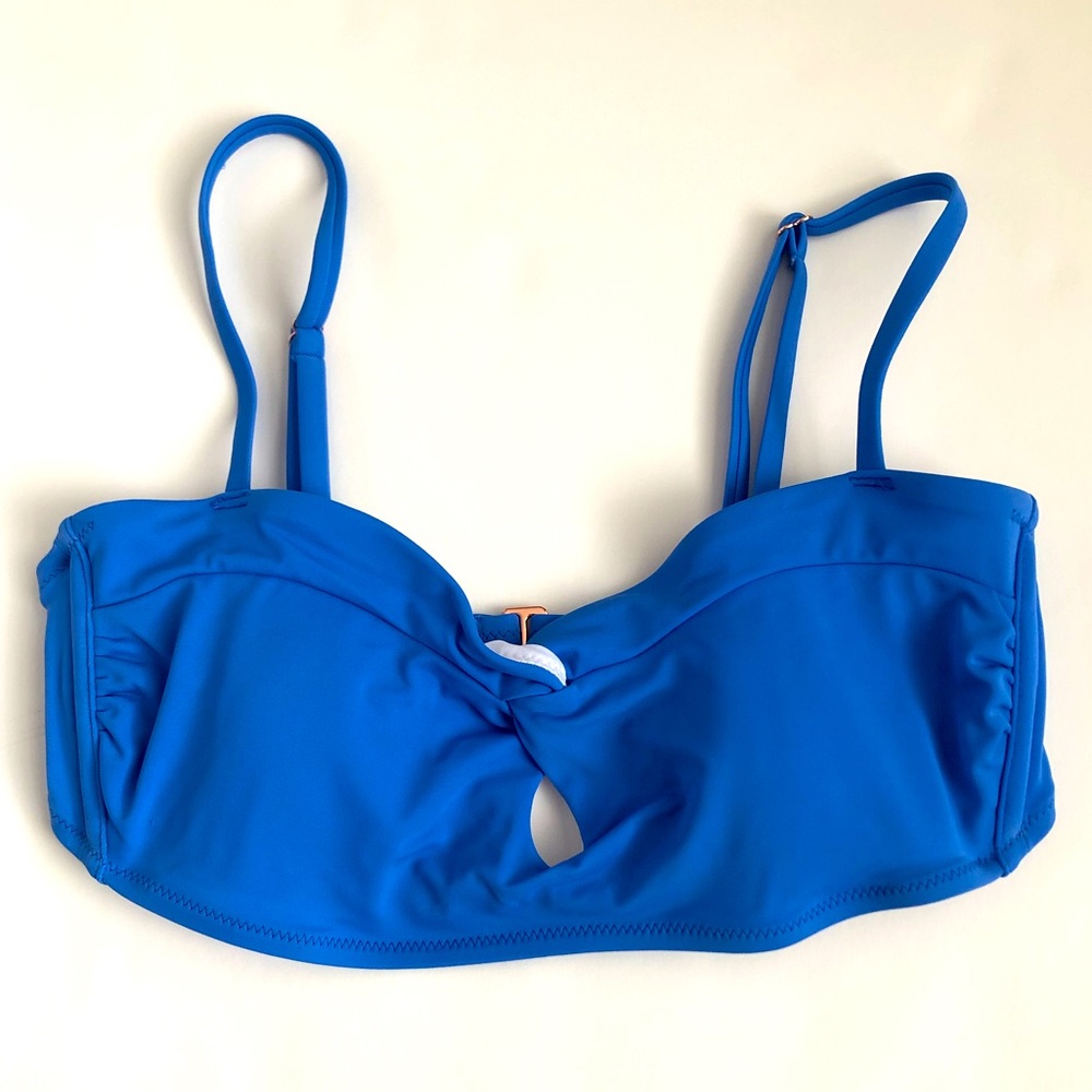 Blue Twist Swim Top